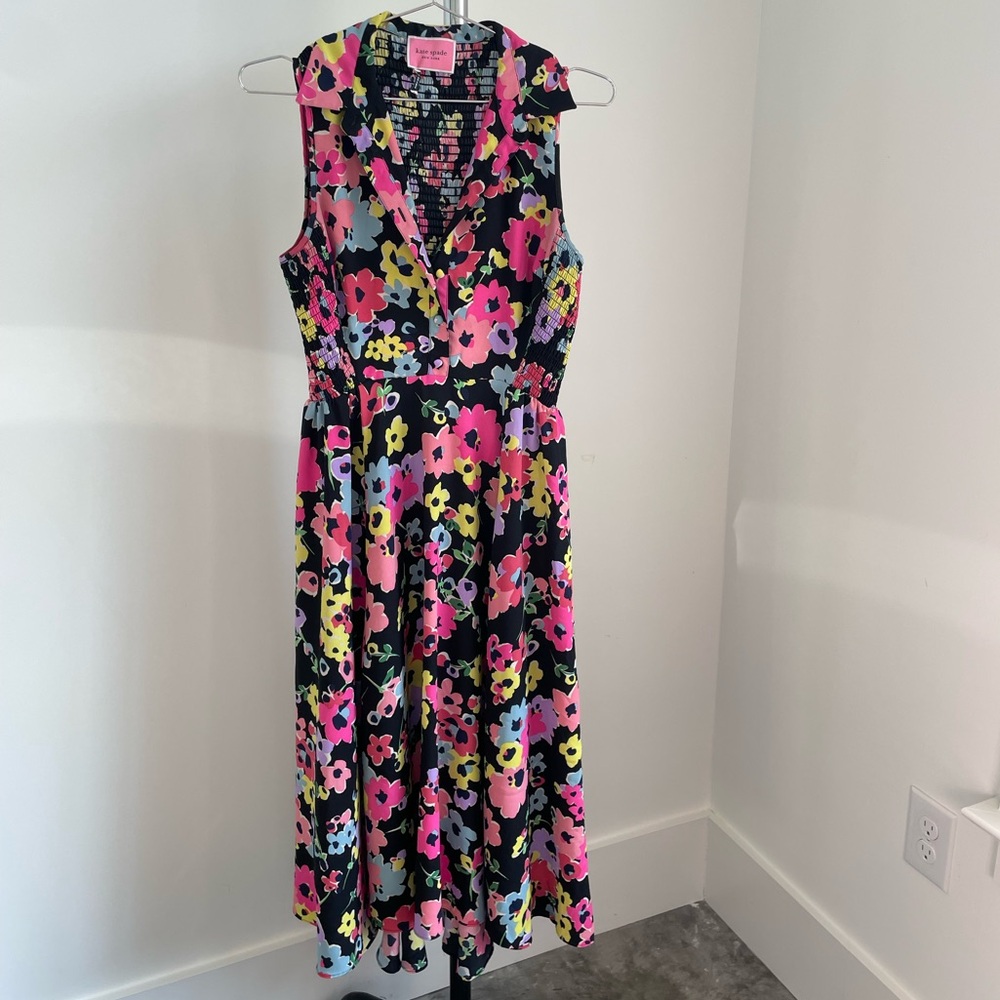 Kate Spade Wildflower Bouquet Midi Dress Size 4